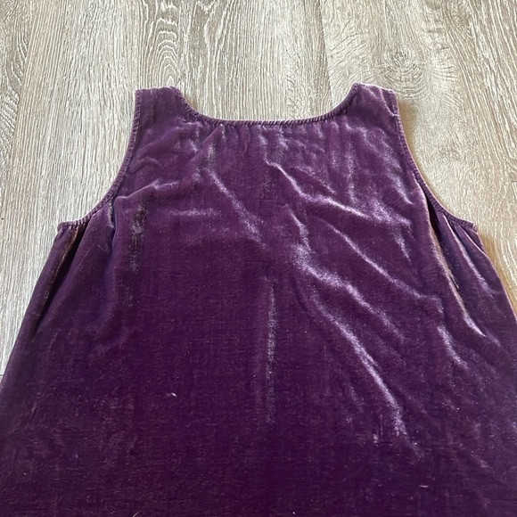 EILEEN FISHER Velvet Tank Top Purple Silk Blend Womens Size Small - Picture 6 of 6
